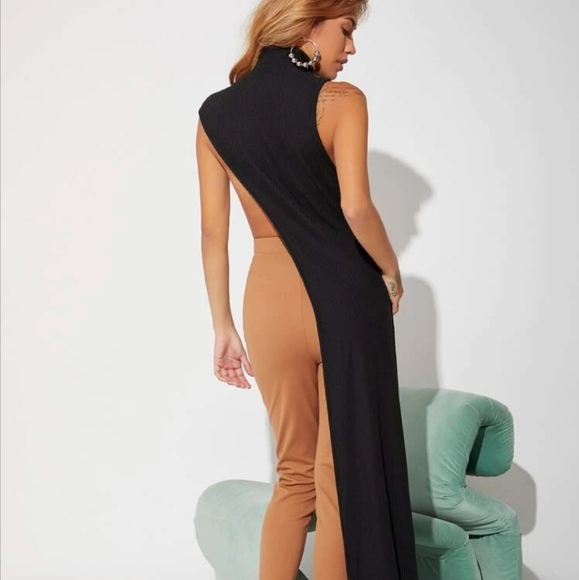 Shein mock neck split side longline top - Picture 2 of 5